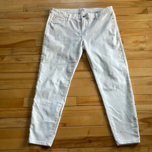 C. PINK WOMEN'S OPTIC WHITE SUPER SOFT ANKLE SKINNY 5-POCKET JEANS. Size 13/31.